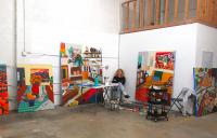 Portrait of Hilary Pecis in her studio. Courtesy the artist