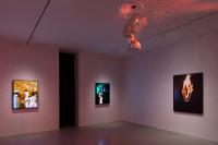Installation view of Awol Erizku: Mystic Parallax at The FLAG Art Foundation, 2020. Photography by Steven Probert.