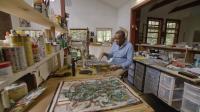 The scholar David Driskell, pictured in a still from the HBO documentary "Black Art: In the Absence of LIght." Image courtesy of HBO.