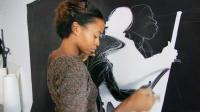 The artist Kara Walker, pictured in a still from the HBO documentary "Black Art: In the Absence of LIght." Image courtesy of HBO.