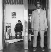 David Goldblatt, George and Sarah Manyane, 3153 Emdeni Extension, August 1972. Gelatin silver hand print, 9-1/2" × 9-1/2" (24.1 cm × 24.1 cm), image 10-5/8" × 10-5/8" (27 cm × 27 cm), paper, unique. © The David Goldblatt Legacy Trust.