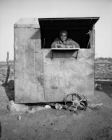 David Goldblatt, Café-de-Move-On (coffee cart), Croesus, 1964. Gelatin silver hand print, 12-5/8" × 9-1/2" (32.1 cm × 24.1 cm), image unique. © The David Goldblatt Legacy Trust.