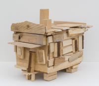 Beverly Buchanan, Turned Over House, 2010. Wood, 13 x 9.5 x 14.5 inches. Image courtesy Andrew Edlin gallery, New York.