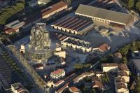 Aerial view of the site, June 2019. Luma Arles, Parc des Ateliers, Arles (France) © Dronimages
