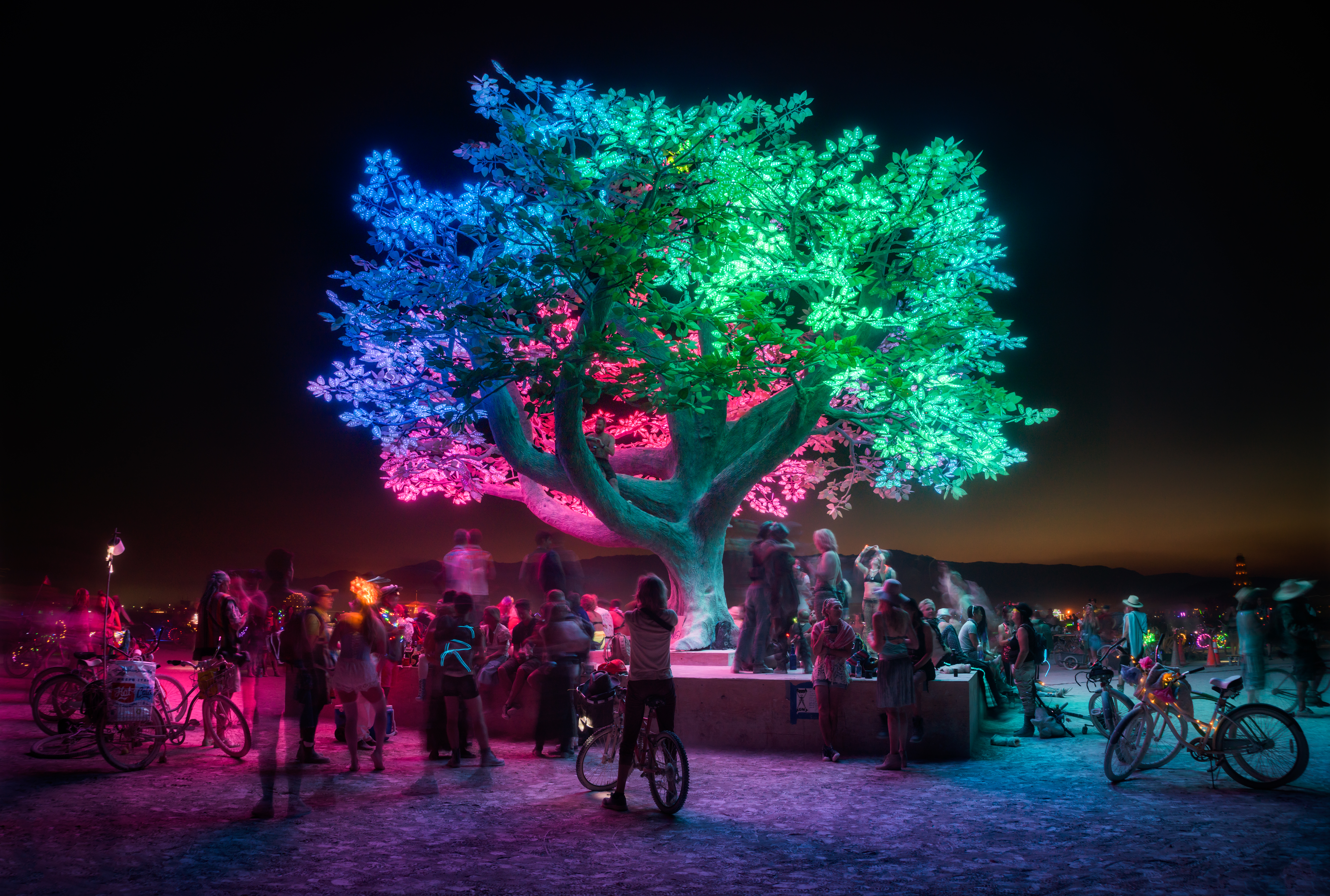 DRIFT's _Tree of Tenere_, at the Burning Man festival in 2017. Image courtesy DRIFT