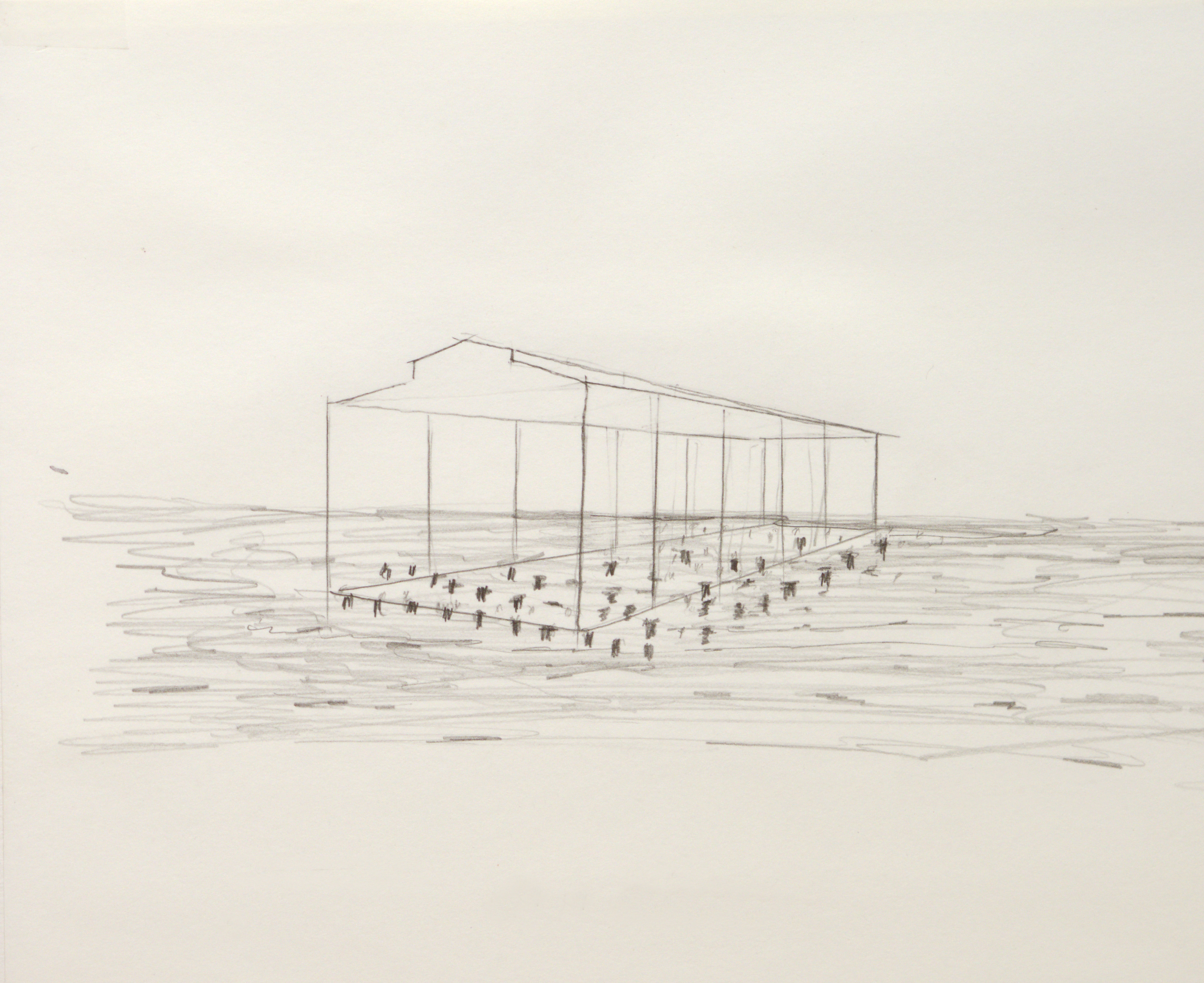 David Hammons (b. 1943), Sketch for Day's End, a proposed public art project. 