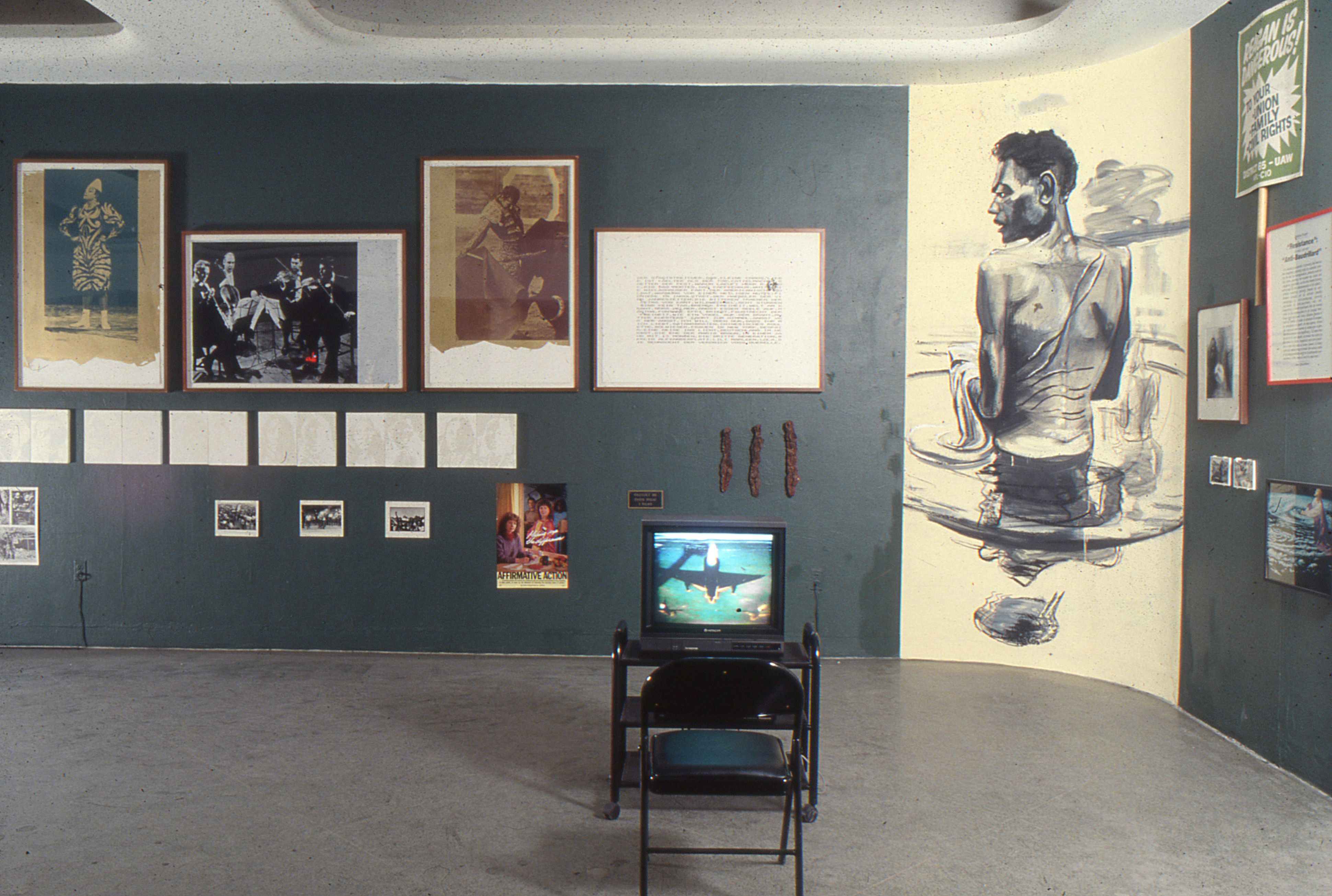 The exhibition 'Anti-Baudrillard' at White Columns, February 6-28, 1987. Image courtesy of White Columns.