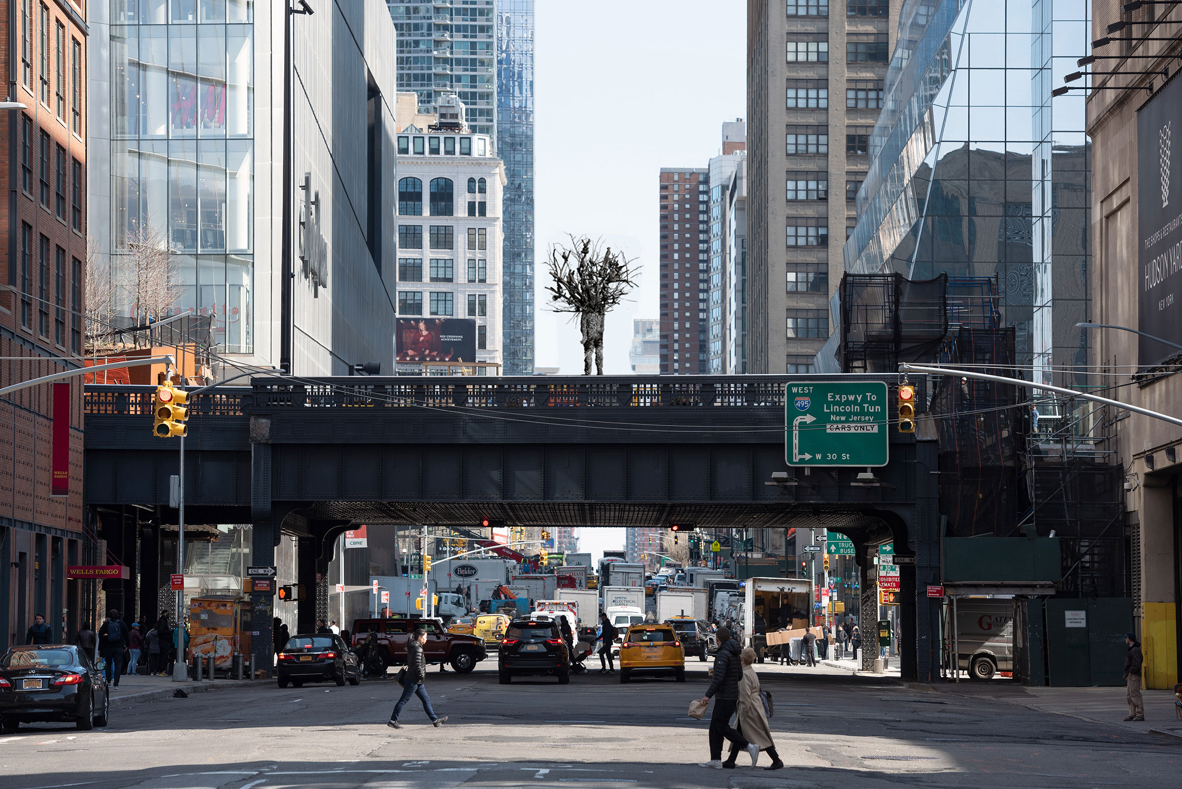 A rendering of a proposal for the High Line Plinth, Nick Cave's A·mal·gam.