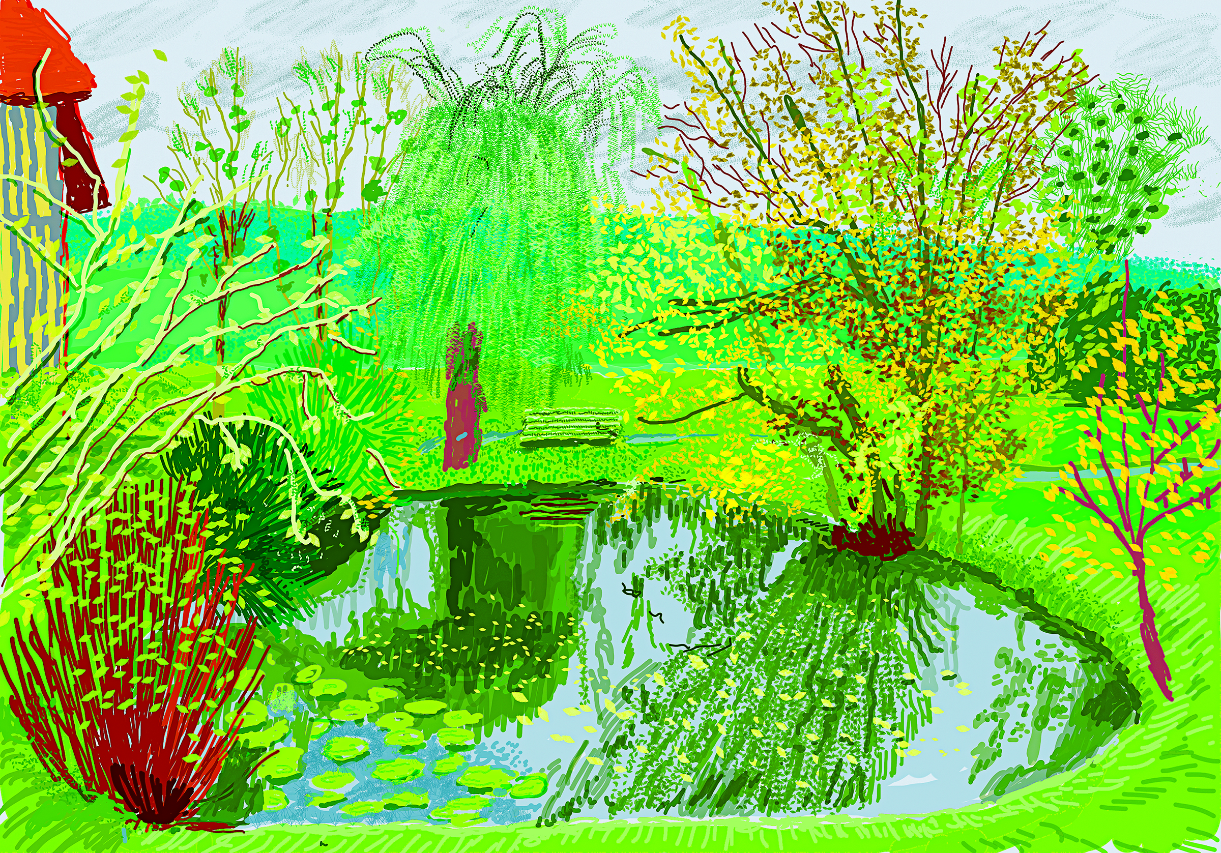 Page 267: David Hockney “No. 599”, 1st November 2020 iPad painting © David Hockney