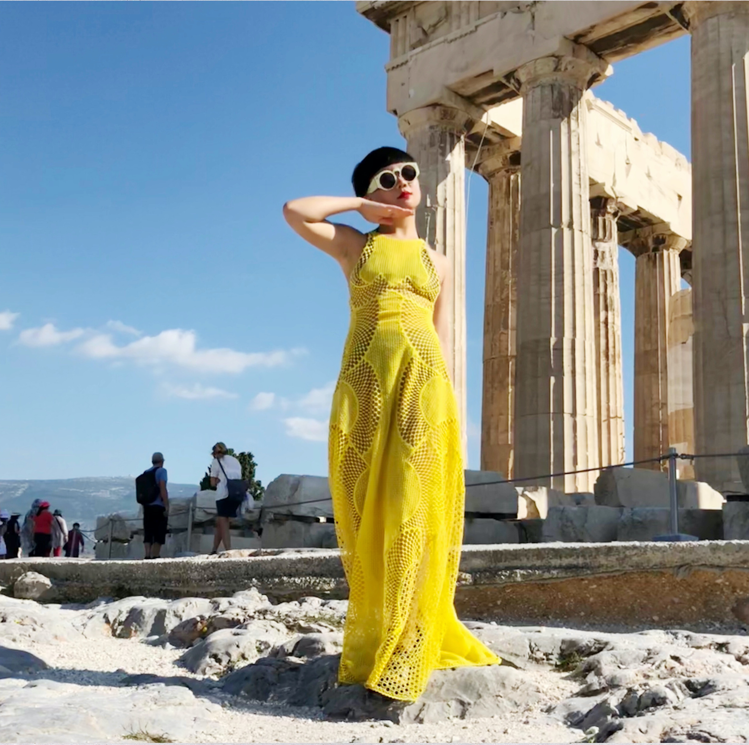 JiaJia Fei at the Acropolis, Athens, Greece, 2018