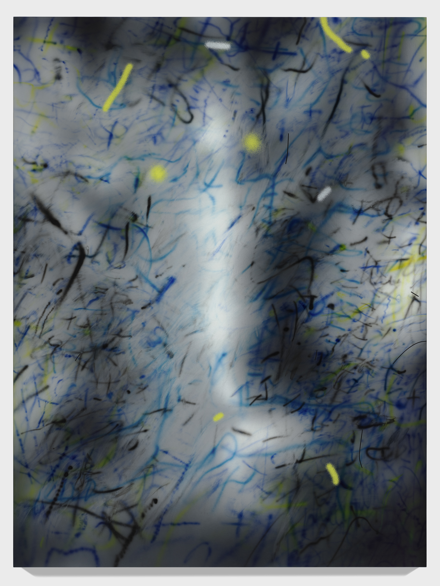 Julie Mehretu about the space of half an hour (R. 8:1) 3, 2019-2020 Ink and acrylic on canvas 96 x 72 in. (243.8 x 182.9 cm)