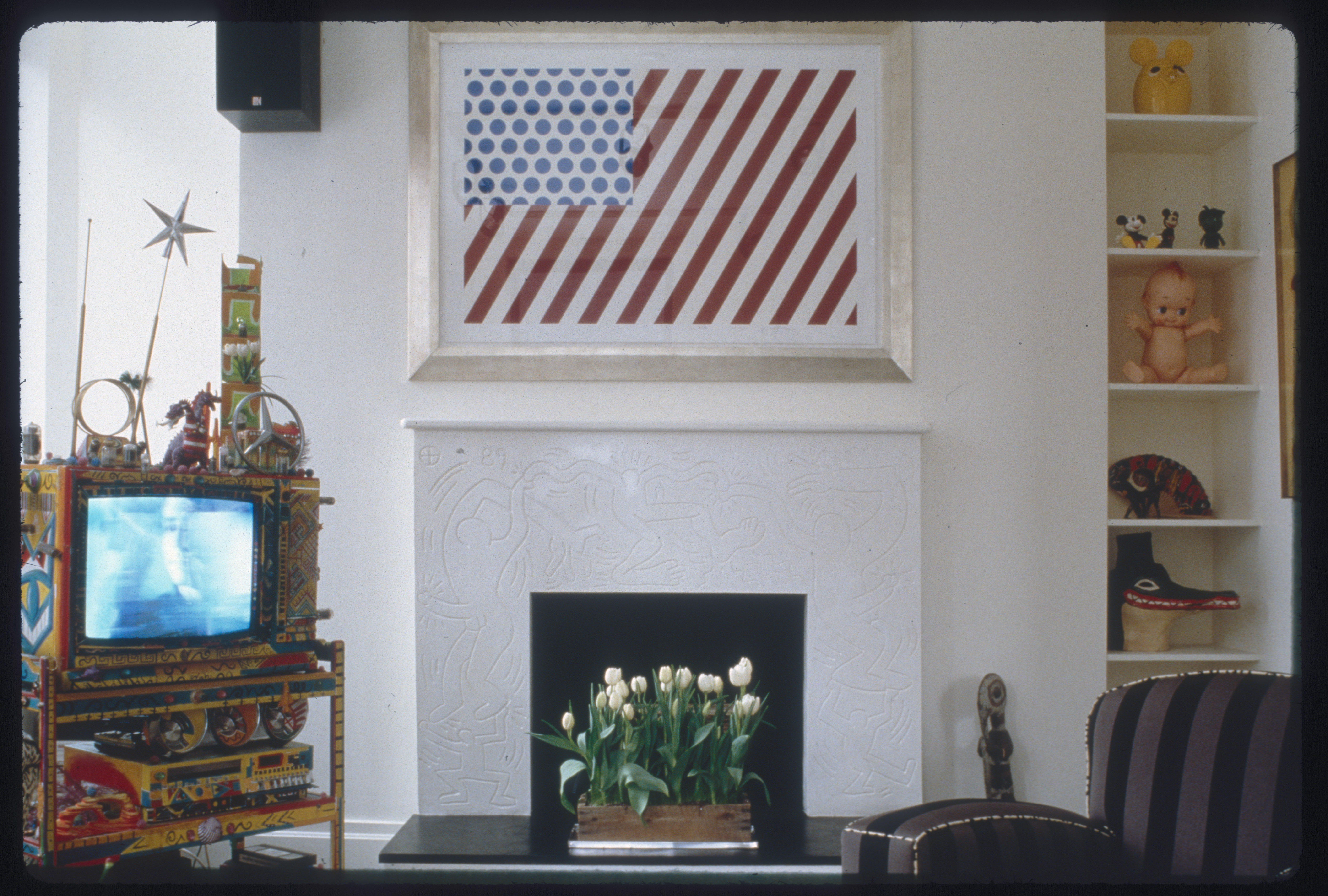 Roy Lichtenstein Forms in Space at Keith Haring apartment